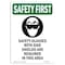 Signmission OSHA Sign, Glasses W/, 14in X 10in Rigid Plastic, 10" W, 14" H, Portrait, OS-SF-P-1014-V-11331 OS-SF-P-1014-V-11331 - alternate 1